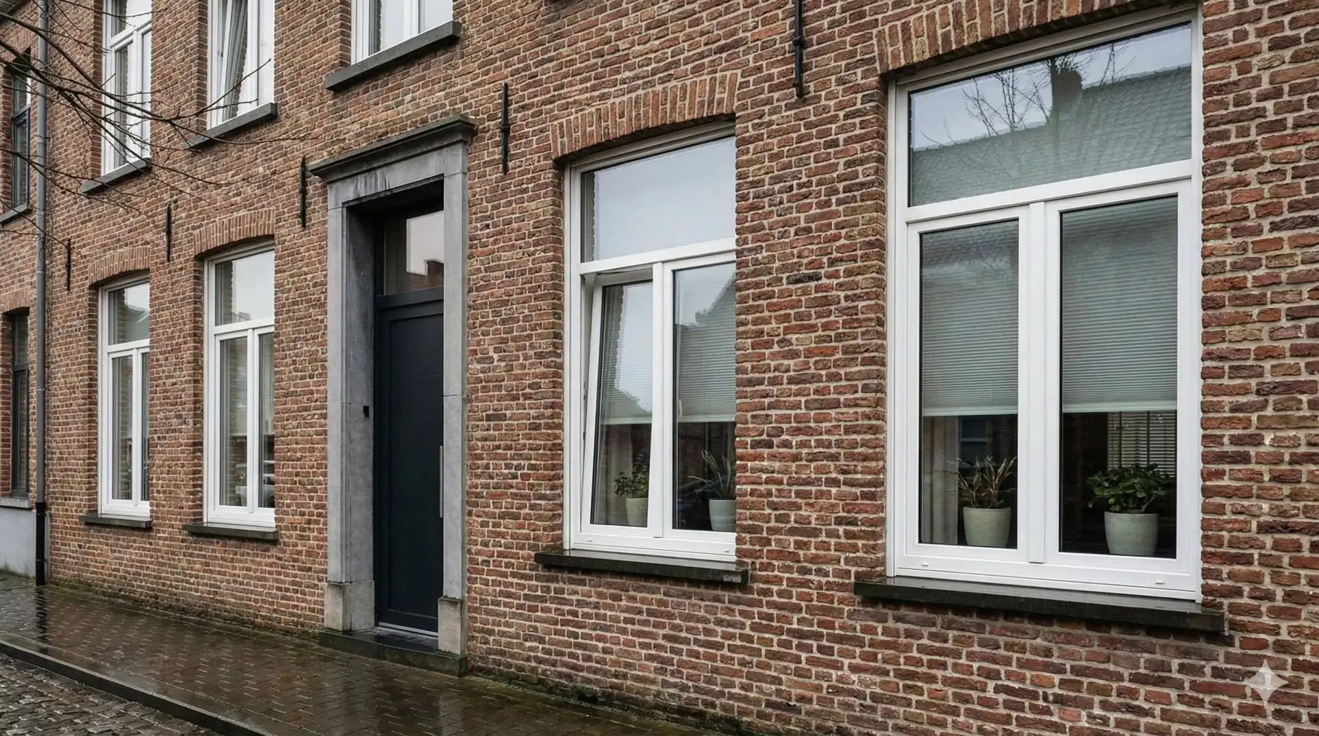 Premium windows installed in a Belgian home